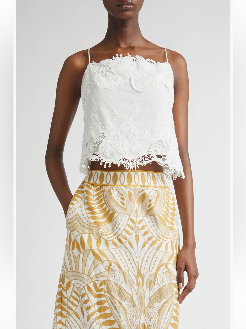 FARM Rio Lace Detail Cotton Camisole- Size M; New with Tags - Picture 5 of 10